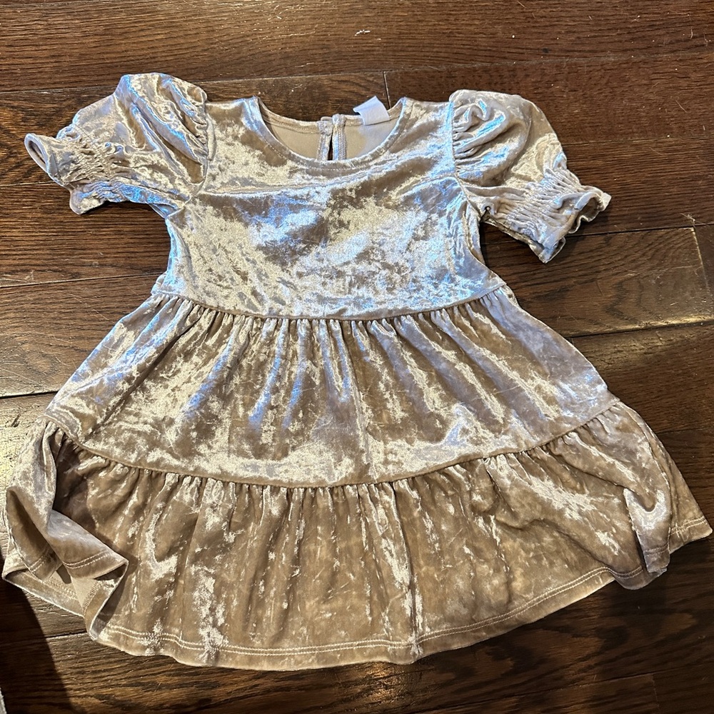 Baby Girl Holiday Dress - Tan GAP